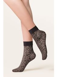 Caty párduc mintás bokafix  8989