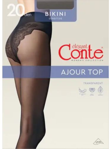 Conte Bikini Ajour Top 20den harisnyanadrág nero 4 CTH834-5204