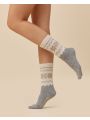 Gabriella  gyapjú zokni v.szürke/latte 35-38