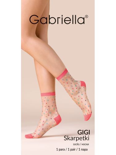 Gigi színes pöttyös bokafix  8962