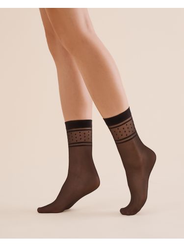 Nebi pöttyös/csíkos bokafix 20den  8924