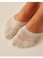 Pamut sneaker áttört szívecske mintás, szilikonnal s.szürke 39-42