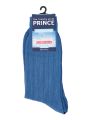 PRINCE Anti-bacterial 100% pamut férfi zokni s.kék 40-41