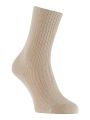 PRINCE gumírozás nélküli, 100% pamut női zokni bézs 40-41