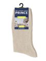 PRINCE gumírozás nélküli, 100% pamut női zokni bézs 40-41