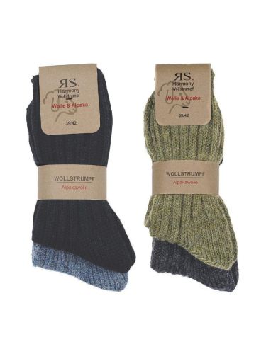 RS Alpaka gyapjú, unisex zokni 2pár/csomag s.kék/mel.kék 35-38 RS43346/kék35