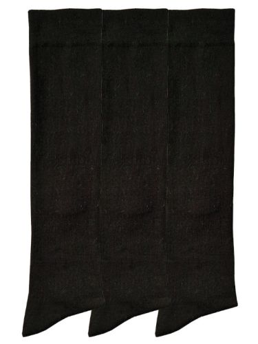 RS női pamut térdzokni fekete 3pár/csomag RS12998