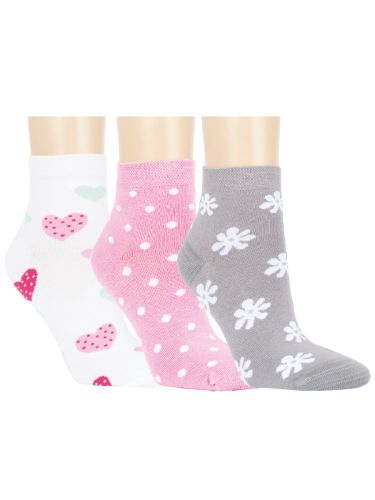 RS rövid szárú női mintás bambusz bokazokni 3pár/csomag  RS15247