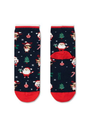 Conte mikulásos gyerek zokni kék 24-29 Conte mikulásos gyerek zokni kék 24-29 CT1964/mikulás24