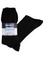 PRINCE Anti-bacterial 100% pamut férfi zokni 3pár/csomag fekete 42-43