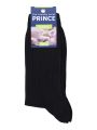 PRINCE Classic vastagított 100% pamut férfi zokni fekete 40-41
