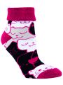 RS Cicás női otthoni zokni 2pár/csomag bordó/fekete 35-38