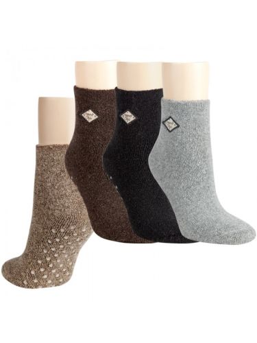 RS Otthoni gyapjú zokni csúszásgátló talppal 2pár/csomag fekete/k.szürke 35-38 RS14472/fsz35